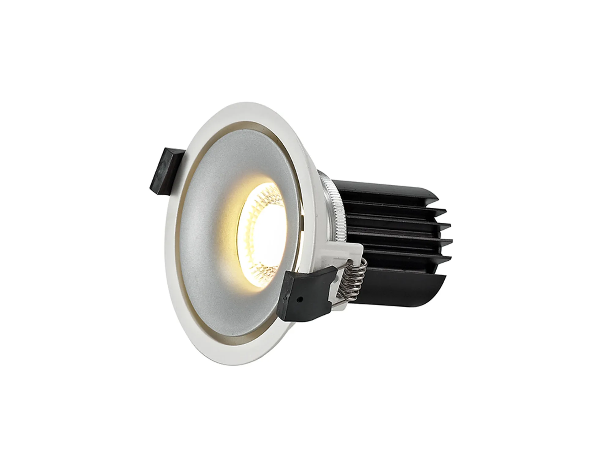 Bolor 12 Tridonic Powered 12W 3000K 1200lm 24° CRI>90 LED Engine White/Silver Fixed Recessed Spotlight, IP20 DM202121  Dlux Bolor 12